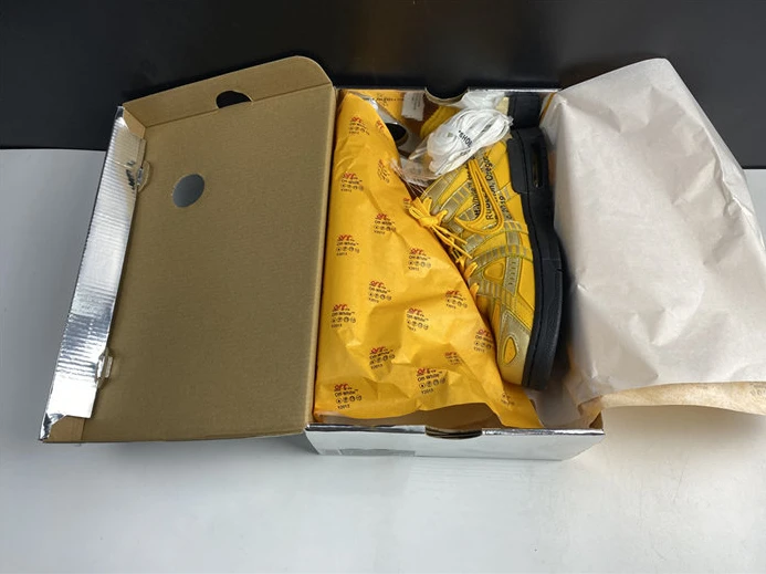 Nike Air Rubber Dunk Off-White University Gold CU6015-700 Affordable 2375