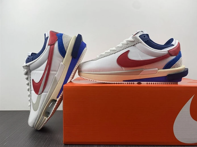 Nike Cortez 4.0 Sacai White University Red Blue GoodFit 2695