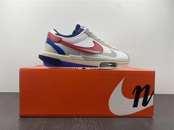 Nike Cortez 4.0 Sacai White University Red Blue GoodFit 2695