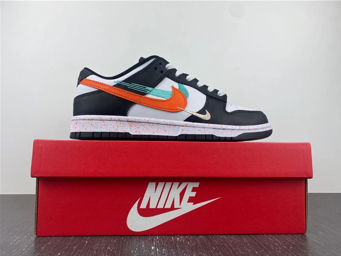 Nike Dunk Low Multiple Swooshes White Washed Teal FD4623-131 Fashionable 1837