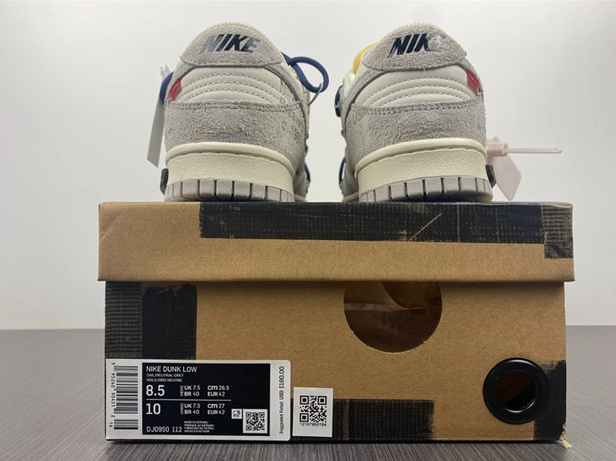 Nike Dunk Low Off-White Lot 18 DJ0950-112 Popular 1946