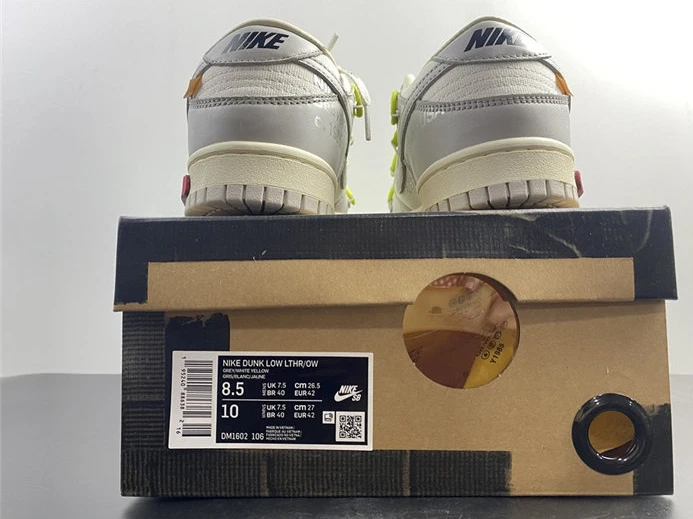 Nike Dunk Low Off-White Lot 8 DM1602- 106 AllSeason 1917