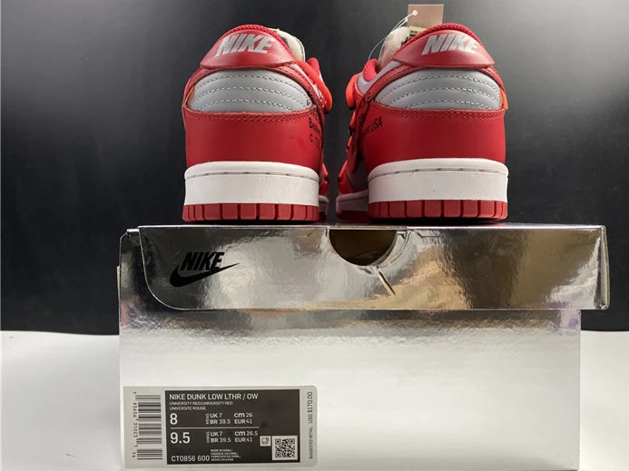 Nike Dunk Low Off-White University Red CT0856-600 Popular 2145