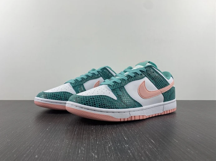 Nike Dunk Low Snakeskin Washed Teal Bleached Coral DR8577-300 ModernLook 1875