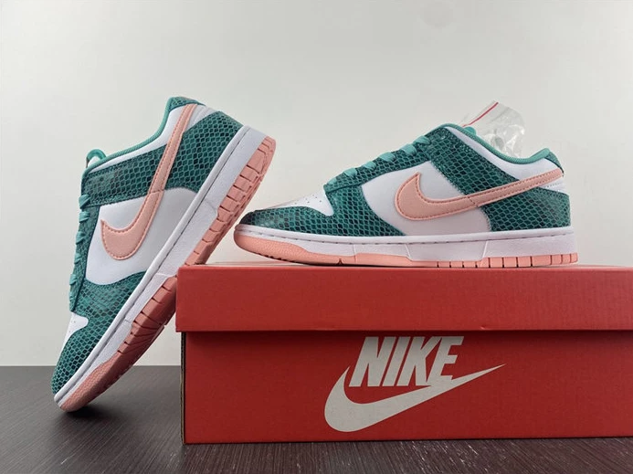 Nike Dunk Low Snakeskin Washed Teal Bleached Coral DR8577-300 ModernLook 1875