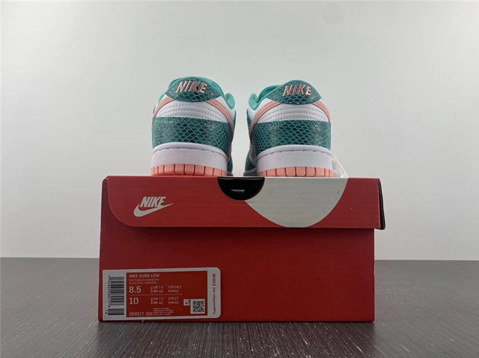 Nike Dunk Low Snakeskin Washed Teal Bleached Coral DR8577-300 ModernLook 1875