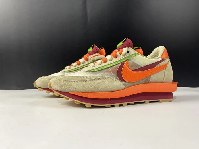 Nike LD Waffle sacai CLOT Kiss of Death Net Orange Blaze Fashionable 2707