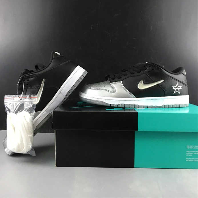Nike SB Dunk Low Supreme Jewel Swoosh Silver CK3480-001 DailyWear 2191