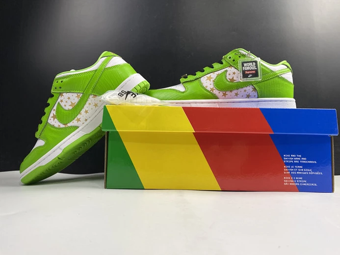 Nike SB Dunk Low Supreme Stars Mean Green DH3228-101 HighQuality 2088
