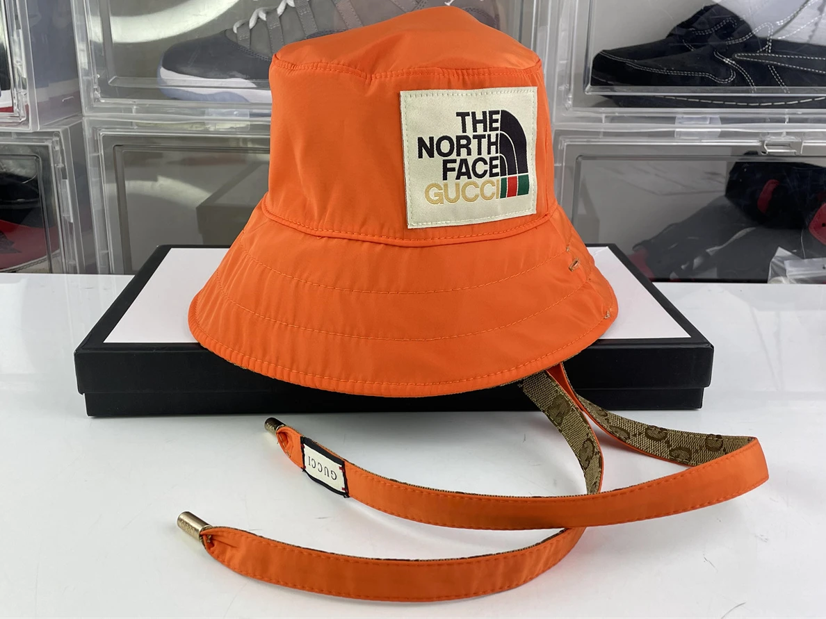 North Face x GUCCI bucket Fisherman hat (both sides wearing) Popular 16