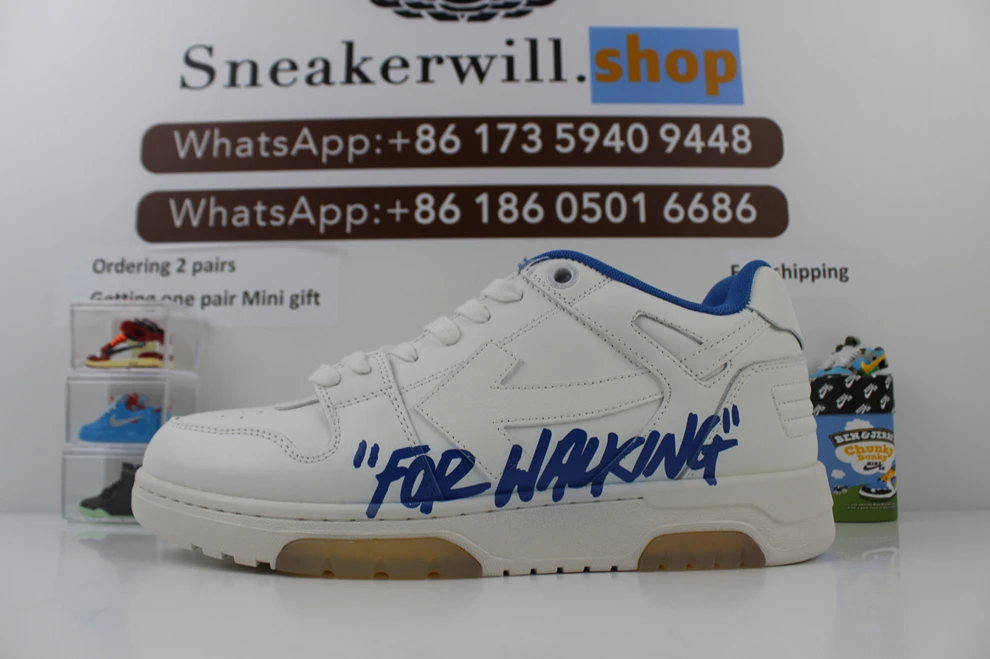 OFF-WHITE Out Of Office For Walking White Blue 0030145 AllSeason 2316