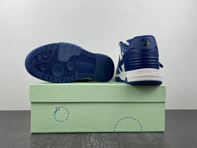OFF-WHITE Out Of Office "OOO" Low Tops Dark Blue White OMIA189S22LEA0010142 Trendy 1423
