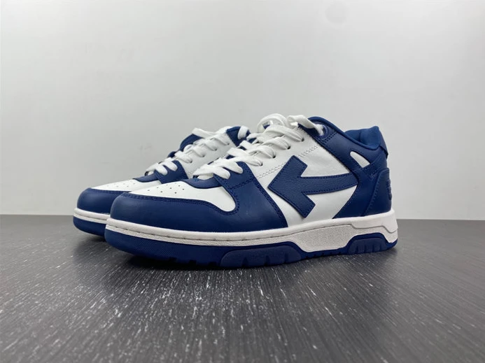 OFF-WHITE Out Of Office "OOO" Low Tops Dark Blue White OMIA189S22LEA0010142 Trendy 1423