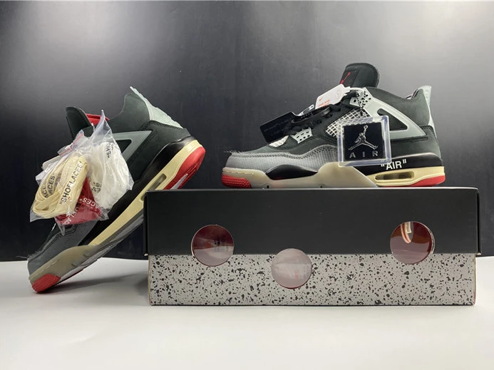 OFF-WHITE x Air Jordan 4 CV9388-001 Popular 2378