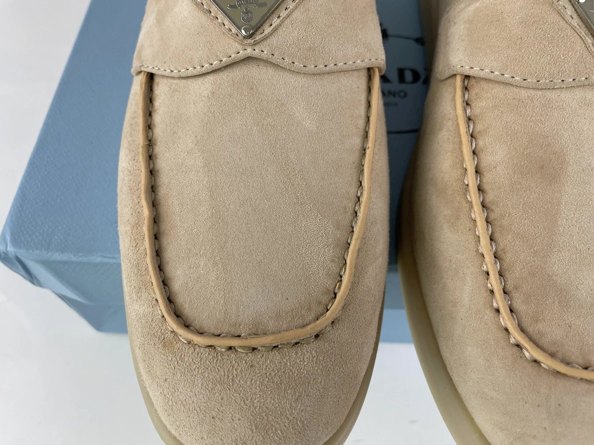 PRADA Tan Suede mens shoes, EU39-46 BestValue 3532