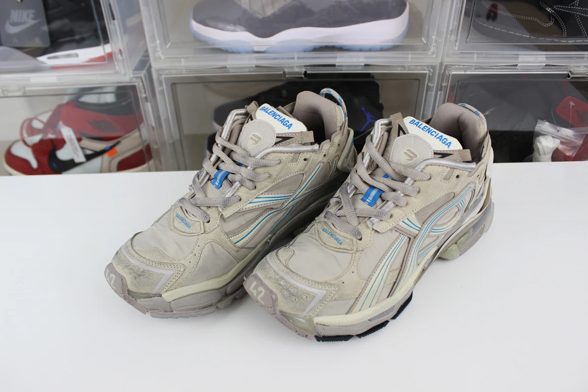 Popular 2859 Balenciaga Nylon Taupe Mix Blue 3418