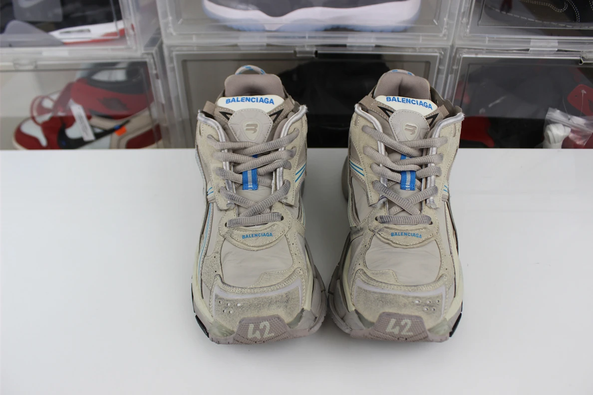 Popular 2859 Balenciaga Nylon Taupe Mix Blue 3418