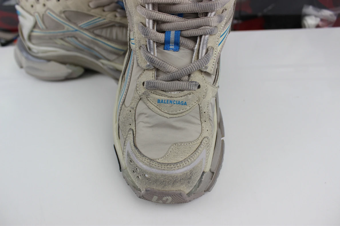 Popular 2859 Balenciaga Nylon Taupe Mix Blue 3418