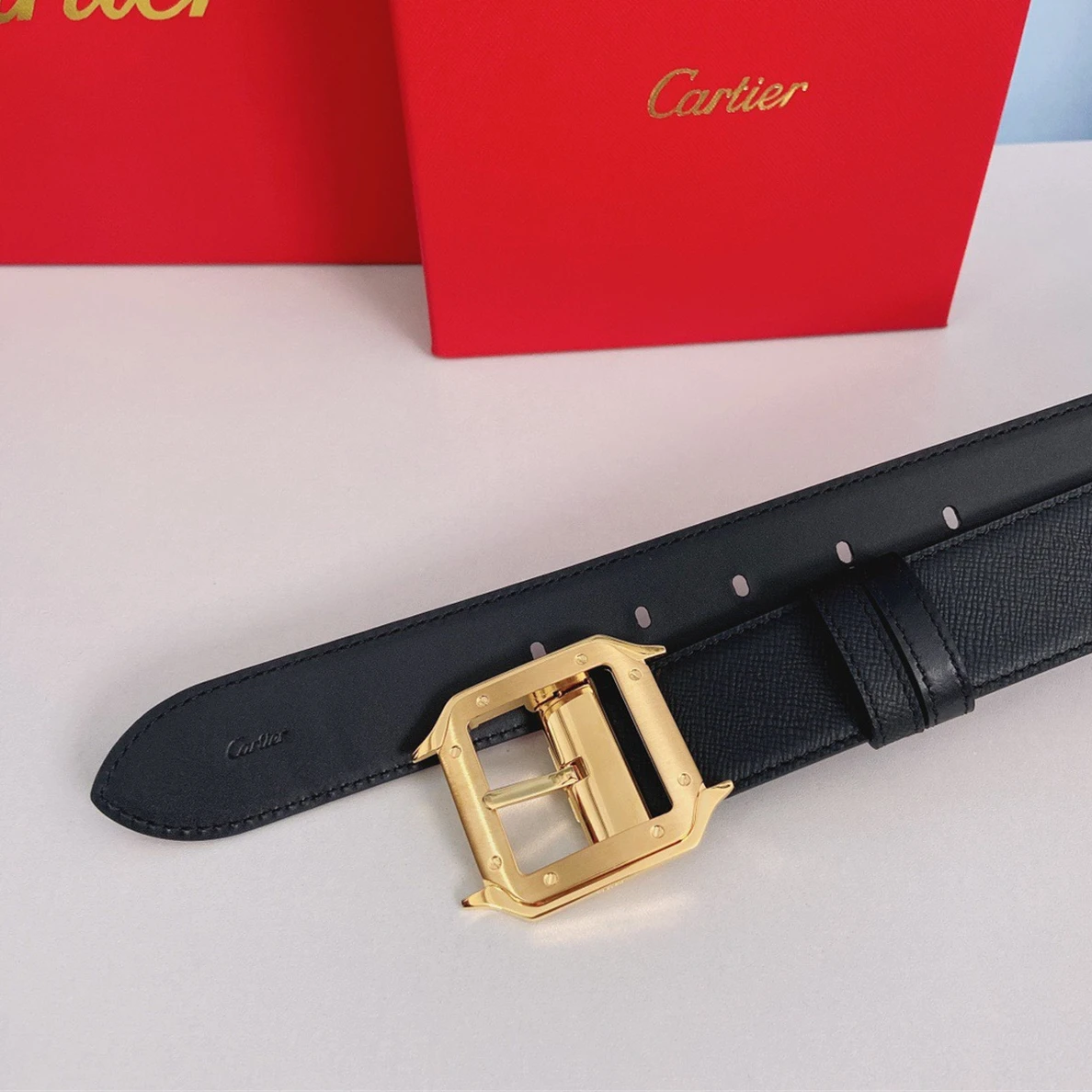 Popular 3546 Cartier Santos Leather Belt 47