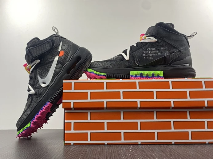Popular 5667 Nike Air Force 1 Mid Off-White Black DO6290- 2429