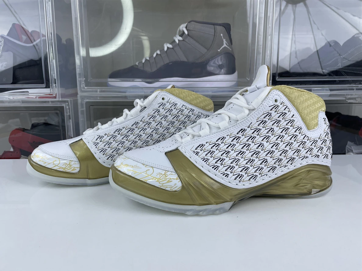 Popular Air Jordan Trophy Room x Air Jordan 23 Retro 'White' Gold 1198