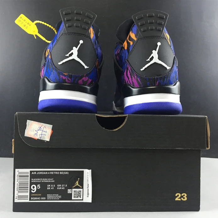 Popular Jordan 4 Retro Black Rush Violet BQ9043-005 898
