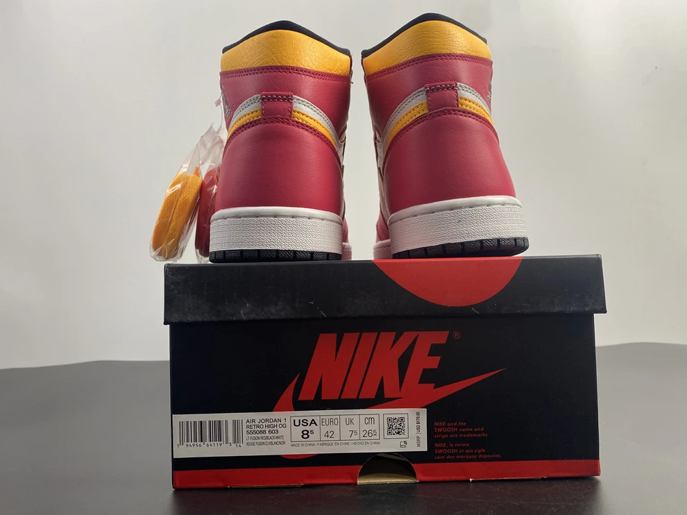 Popular Jordan1 OG Light Fusion Red 555088-603 490