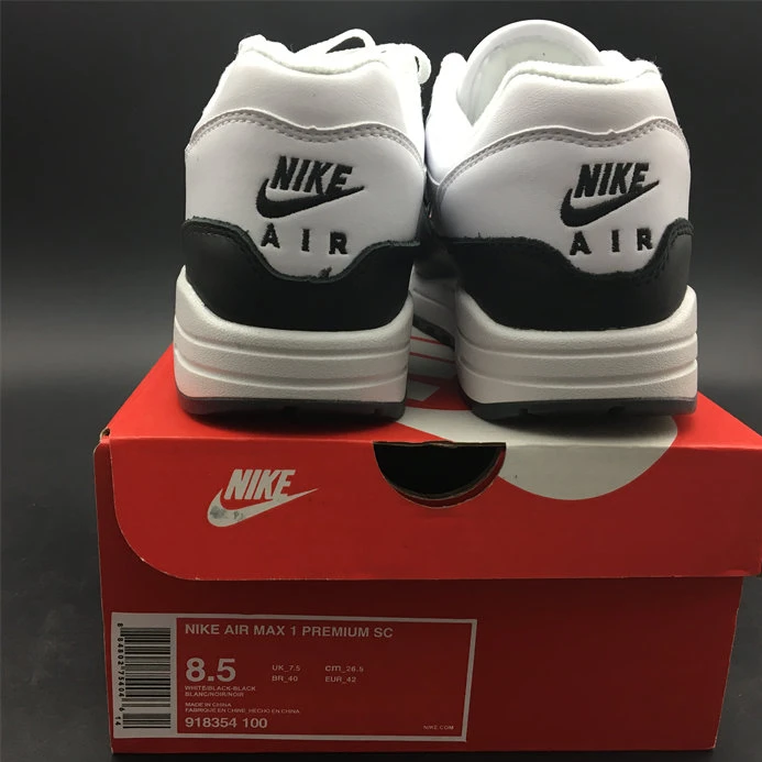 Popular Nike Air Max 1 Jewel White Black 918354-100 2680