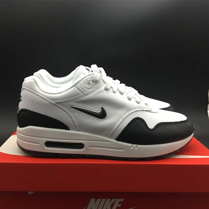 Popular Nike Air Max 1 Jewel White Black 918354-100 2680