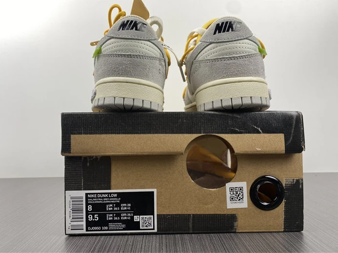 Popular Nike Dunk Low Off-White Lot 39 DJ0950-109 2362