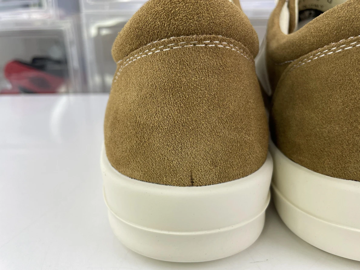 Rick Owens Tan White Suede shoes ModernLook 3526