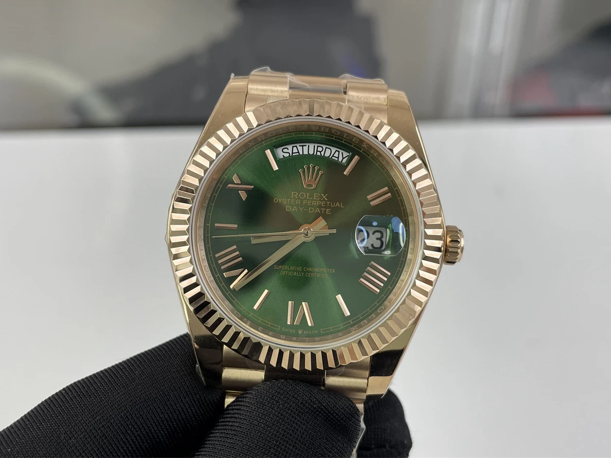 Rolex Day-Date Green Gold watch, 41mm HighQuality 295