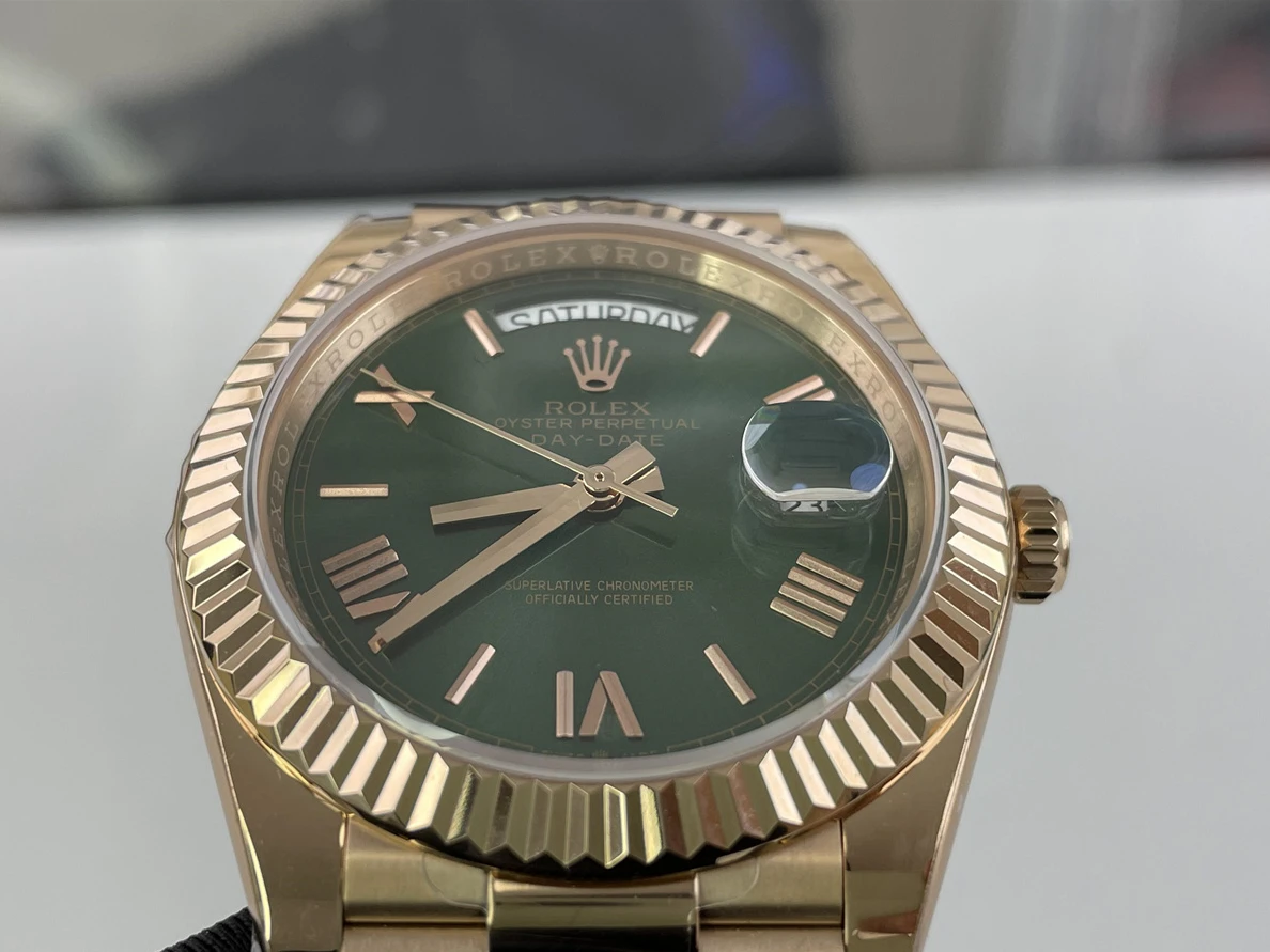 Rolex Day-Date Green Gold watch, 41mm HighQuality 295