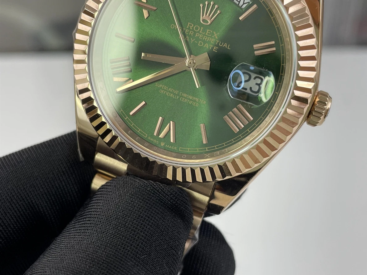 Rolex Day-Date Green Gold watch, 41mm HighQuality 295