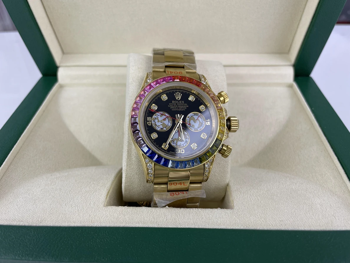 Rolex Daytona series 18K Colorful Watch with diamonds, 43mm GoodFit 310