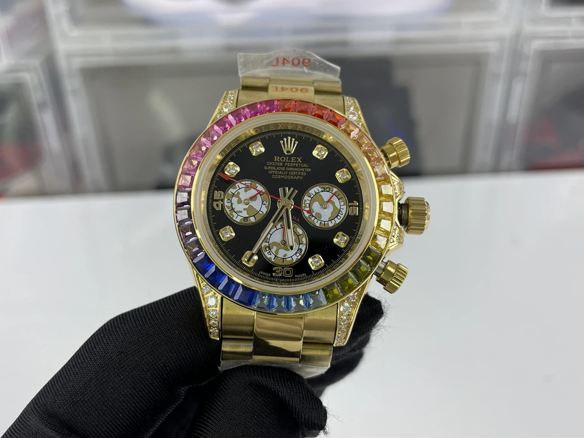 Rolex Daytona series 18K Colorful Watch with diamonds, 43mm GoodFit 310