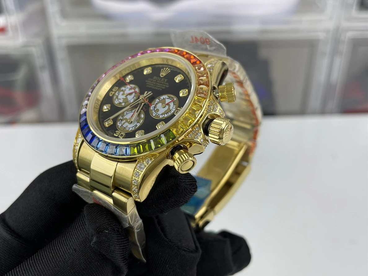 Rolex Daytona series 18K Colorful Watch with diamonds, 43mm GoodFit 310