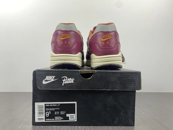 SmartChoice 6024 Nike Air Max 1 Patta Waves Rush Maroon DO9549- 2557