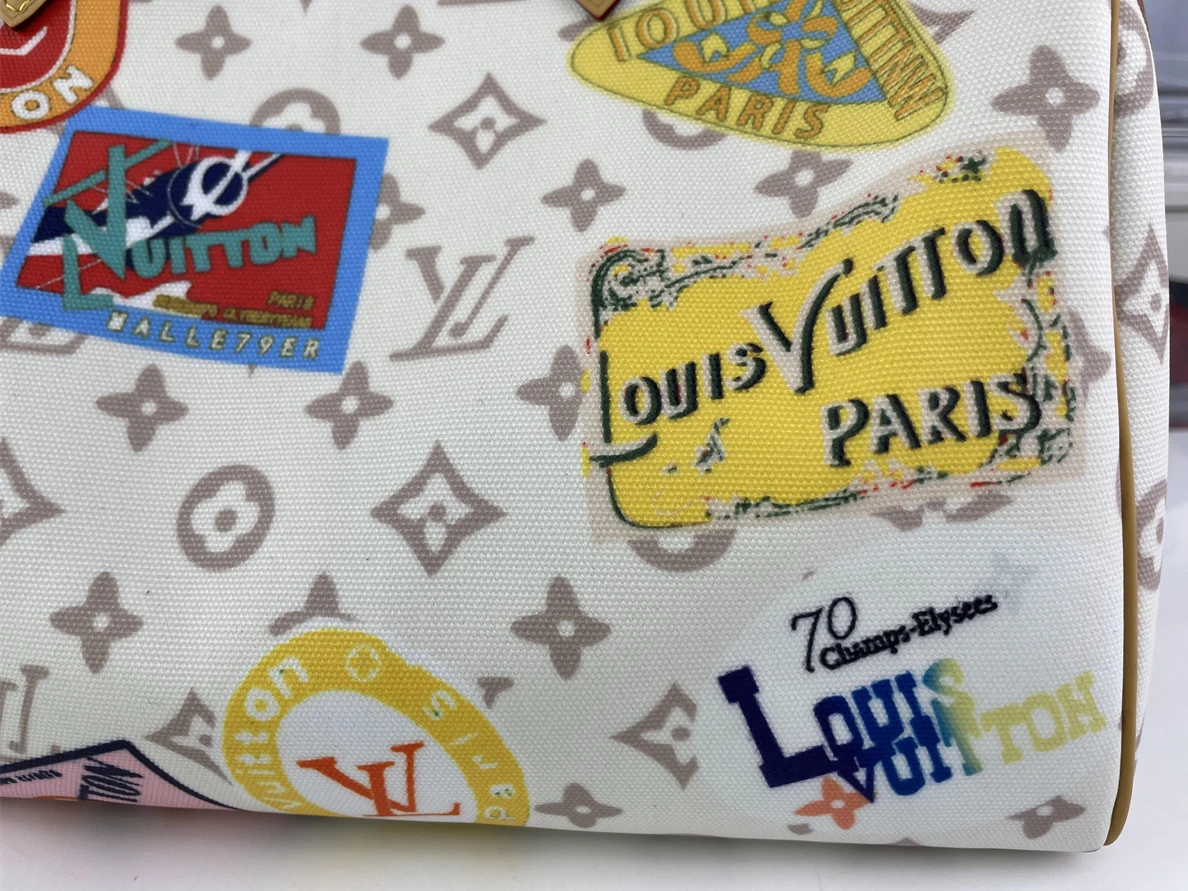 SmartChoice 9615 LV Speedy Soft30 Monogram Dune ladies white bag,(30 x 21 x 17 cm) 138