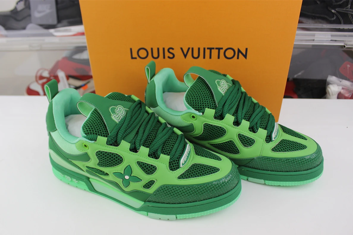 SmartChoice Louis Vuitton LV trainer Full Green Four Leaf Clover 202