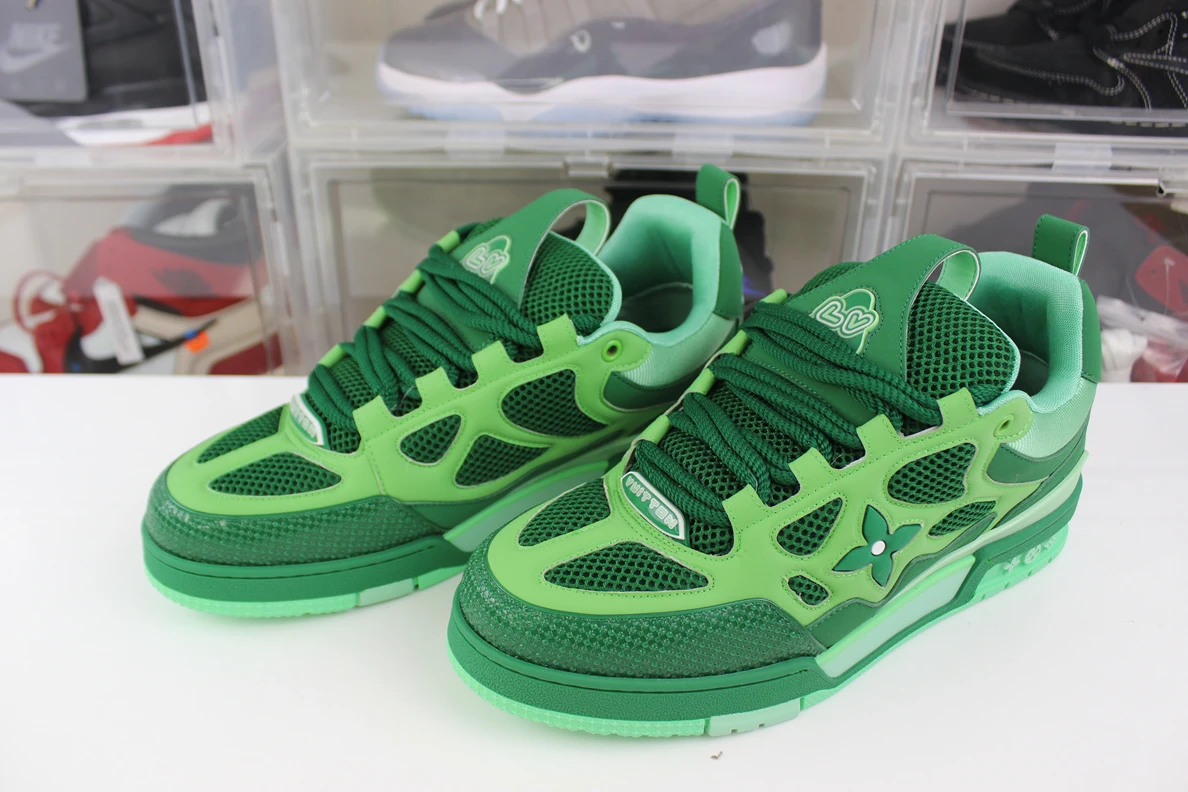 SmartChoice Louis Vuitton LV trainer Full Green Four Leaf Clover 202