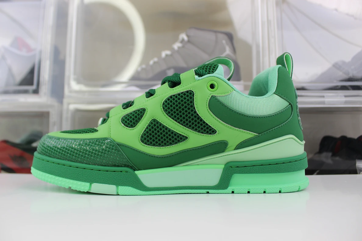SmartChoice Louis Vuitton LV trainer Full Green Four Leaf Clover 202