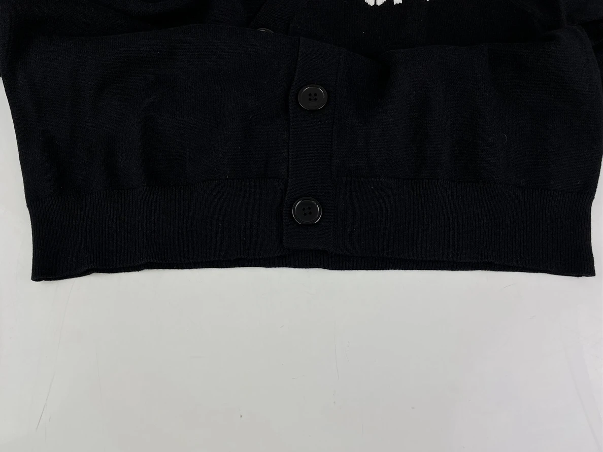 SmartChoice OFF-WHITE Black cardigan sweater 7