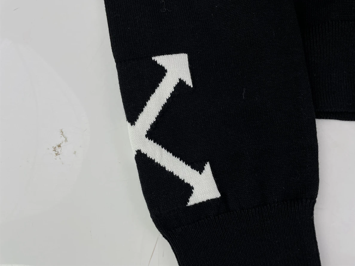 SmartChoice OFF-WHITE Black cardigan sweater 7
