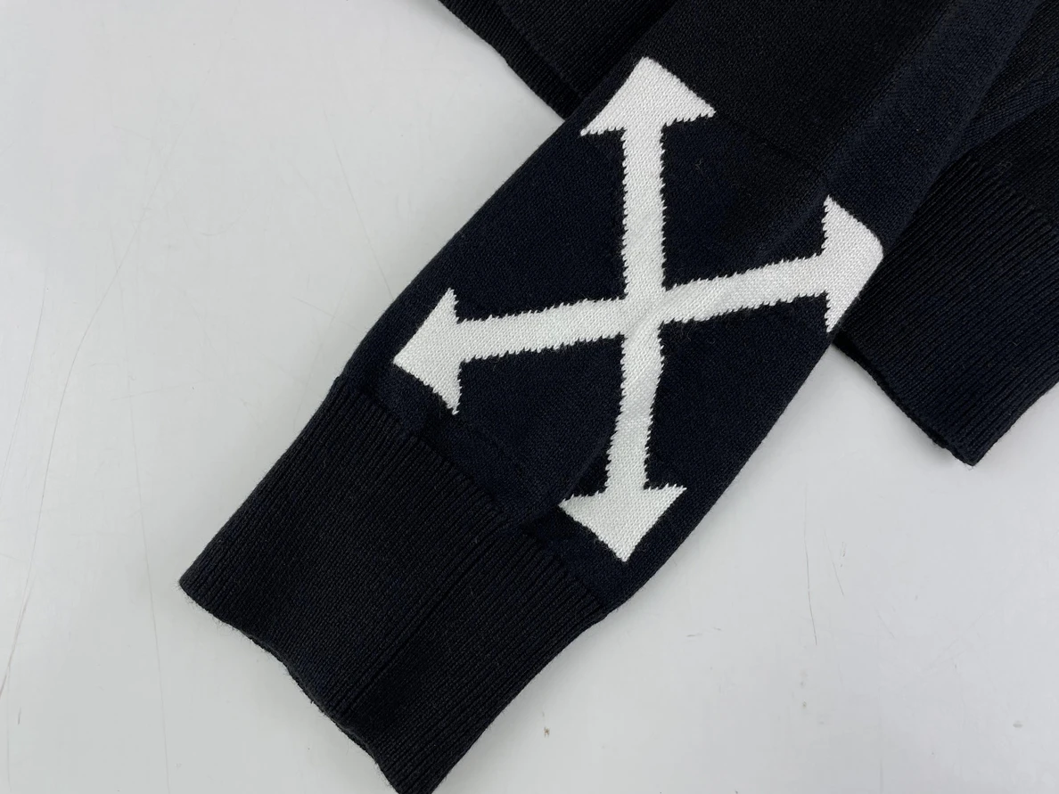 SmartChoice OFF-WHITE Black cardigan sweater 7