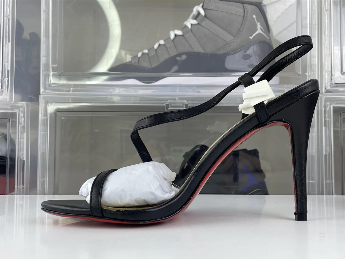 SmartChoice christian louboutin Ladies Heel B16 Black red 3541