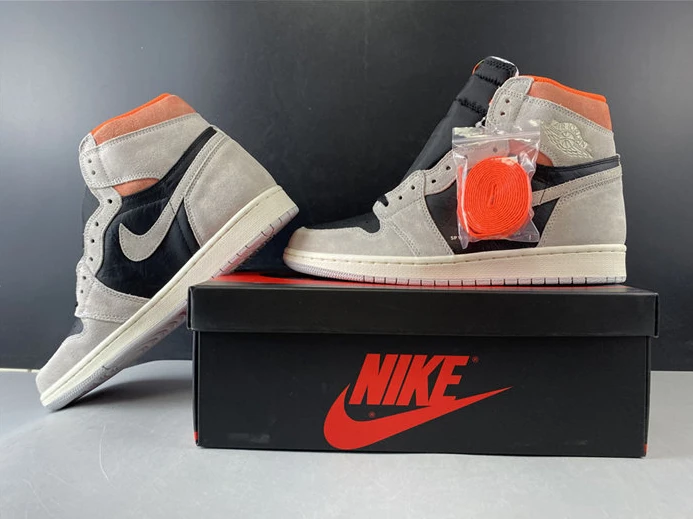 SportInspired 211 Jordan1 Retro Neutral Grey Hyper Crimson 555088- 550