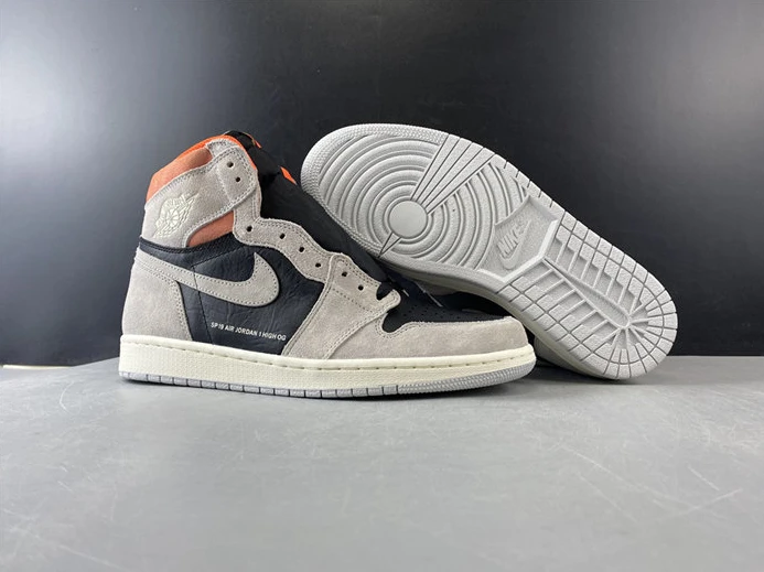 SportInspired 211 Jordan1 Retro Neutral Grey Hyper Crimson 555088- 550