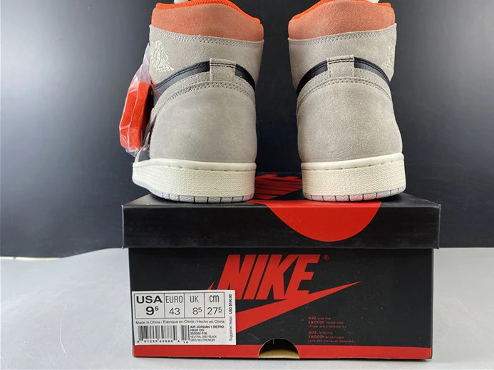 SportInspired 211 Jordan1 Retro Neutral Grey Hyper Crimson 555088- 550