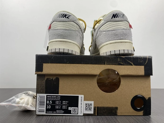 SportInspired 4544 Nike Dunk Low Off-White Lot 37 DJ0950- 2363